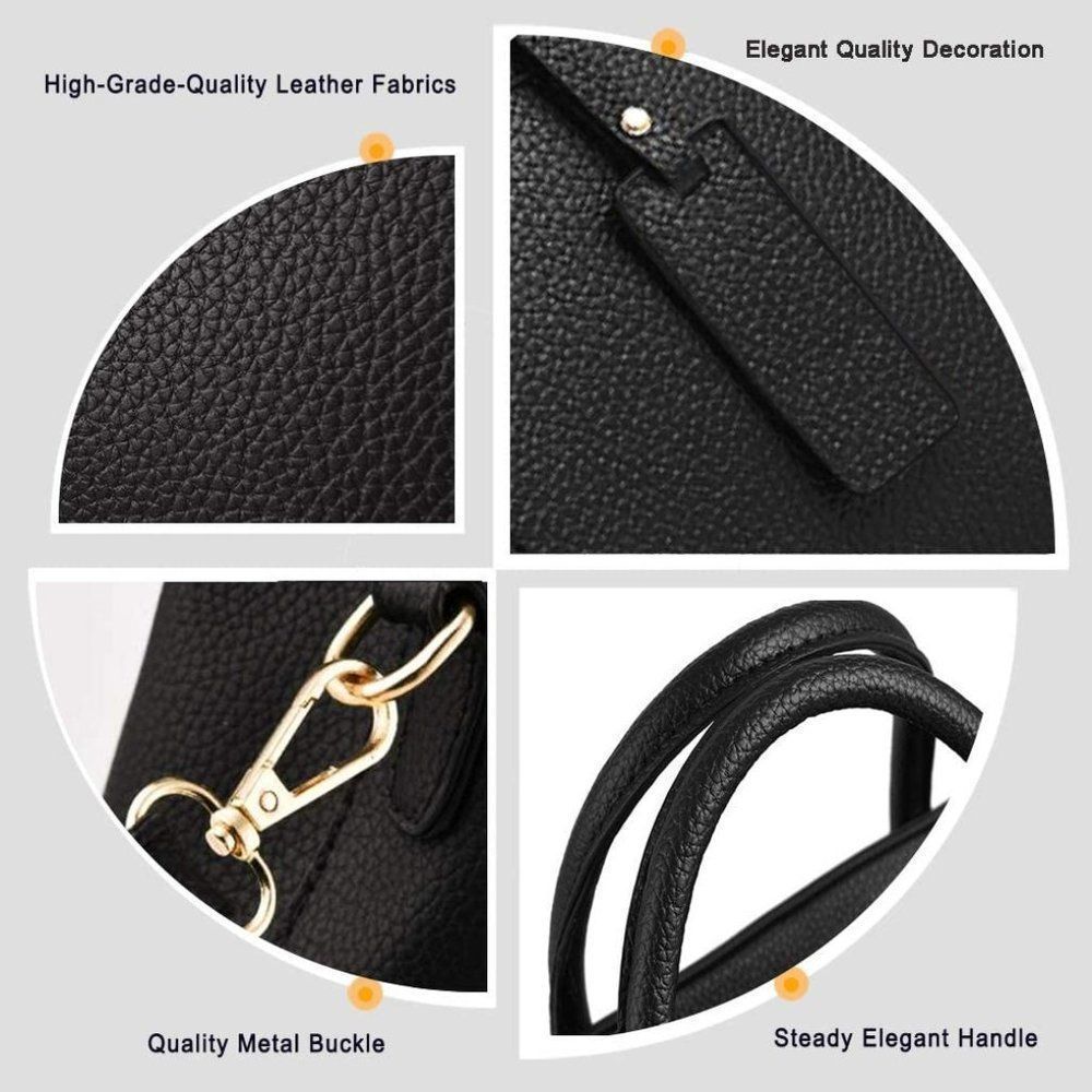 IIL PU Leather Purses-Black - Picture 4 of 6